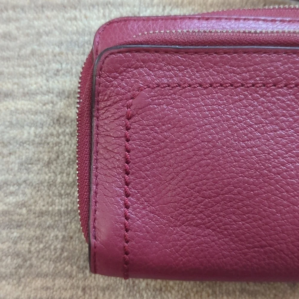 Coach Red Leather Wallet/Wristlet